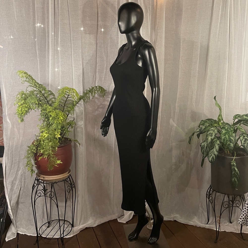 French Connection Sleeveless Ribbed Maxi Dress (M)